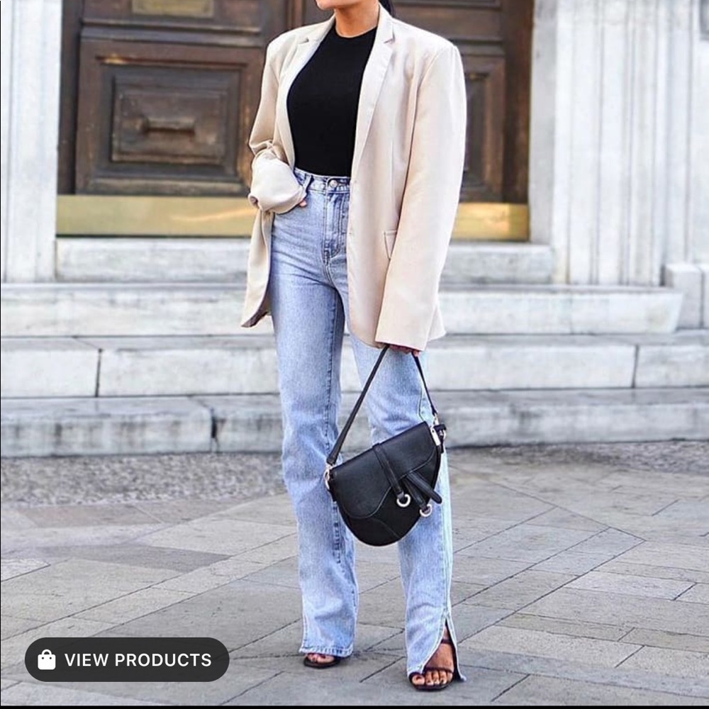 Missy Empire jeans (also selling pictured blazer)